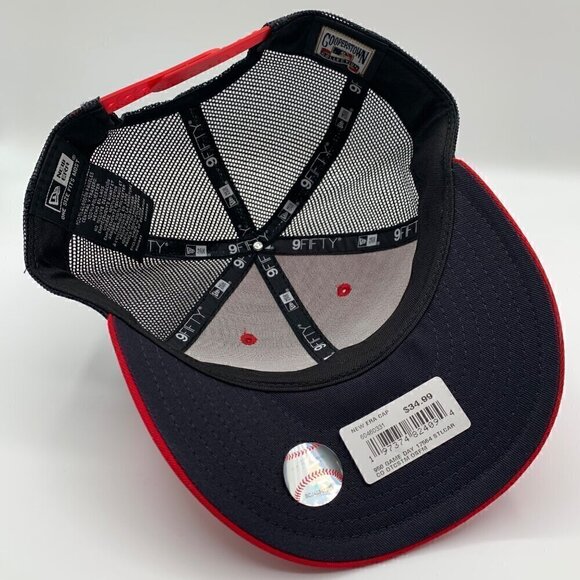 St Louis Cardinals Navy Blue Red New Era Low Profile Snapback Trucker Hat New - Picture 4 of 6